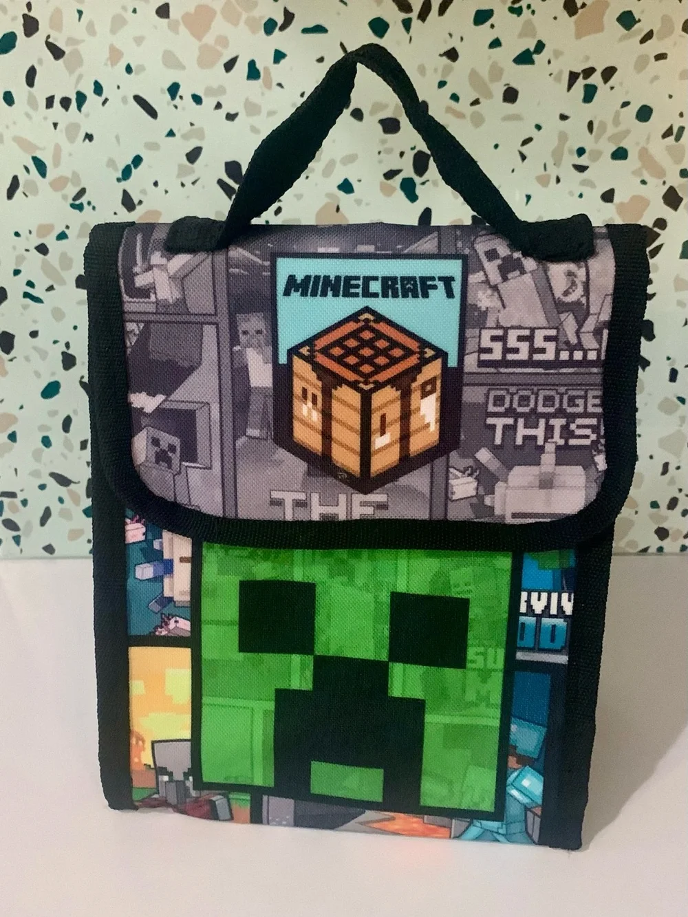 MINECRAFT Velcro Lunch Bag Pouch NWOT  3 for $15